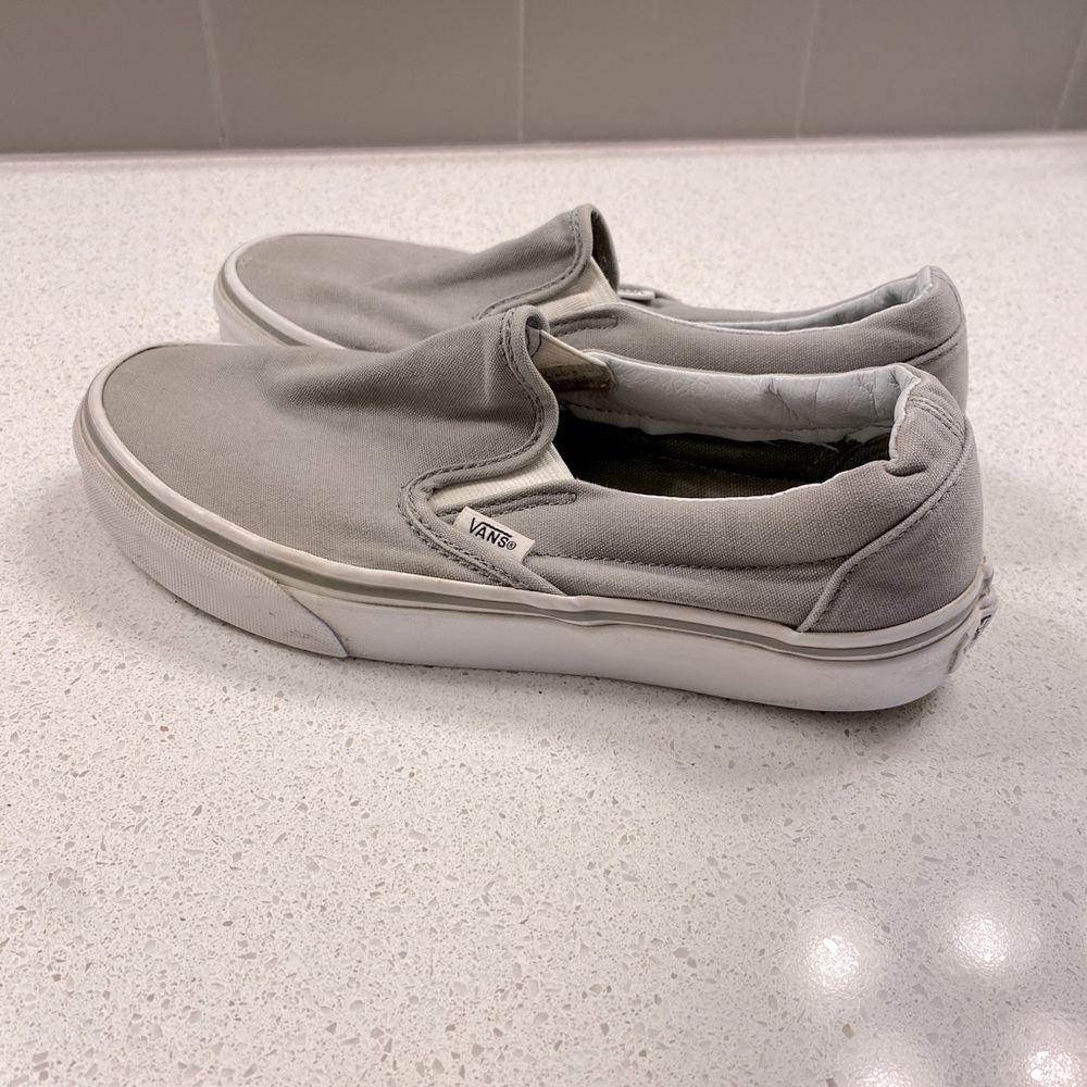 Dove Gray Vans Slip On